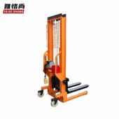 雅恪尚液压搬运车双门液压堆高车大承重液压升高车电动1吨升高2.5
