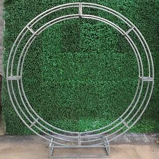 圆形婚庆道具拱门爬藤架子加厚桁架花门吊顶圆环桁架门背景彩虹门