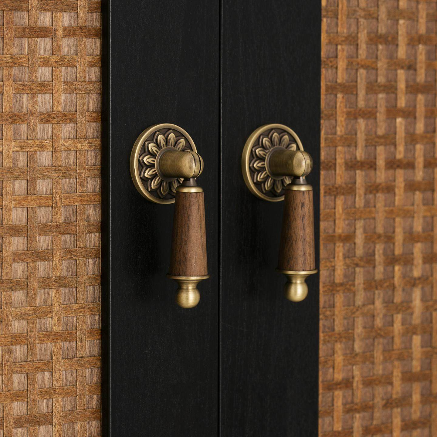 不止timeless法式复古黄铜胡桃木柜门吊坠拉手装饰花纹家具小把手