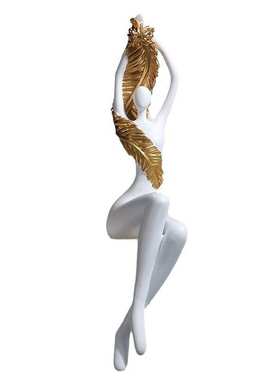 创意人物抽象艺术吊脚摆件现代家居客厅酒柜玄关隔断装饰品高级感