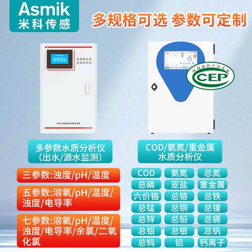 线上多参数水质分析 仪检测仪水二次供水污p线H浊度电导率余 MIK-