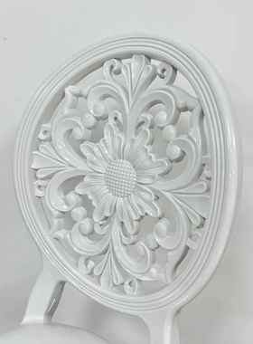 庆主题塑料椅PP会塑PHA欧料公主椅式宫廷椅酒店宴椅白色婚婚庆餐