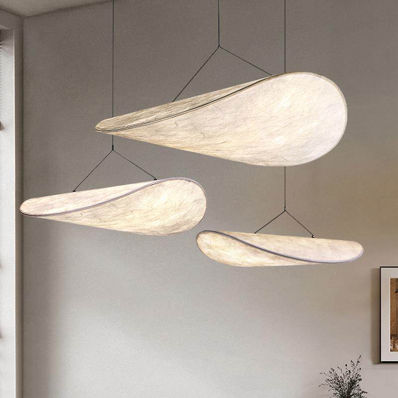 丹麦设计师款日式侘寂风薯片蚕丝餐厅吊灯北欧艺术民宿客厅卧室灯