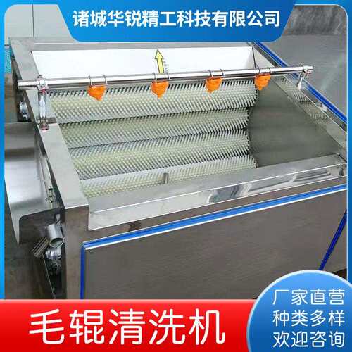 商用红薯毛刷清洗机土豆去皮清洗机毛辊清洗加工设备