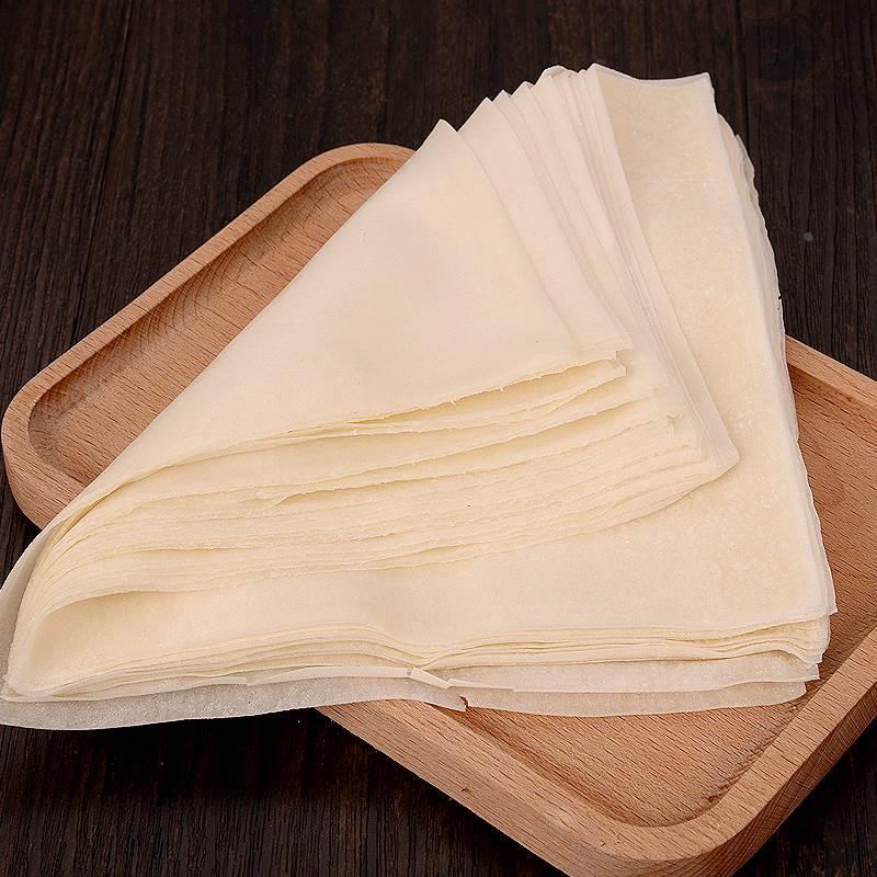 上海南翔春卷皮油炸春卷春饼纯手工食品商用薄饼方便速食4袋100片