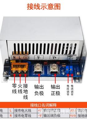 S电ZMW大功率开关源MS-1500W-12V24V36V408MS-1500-V压22v转直流