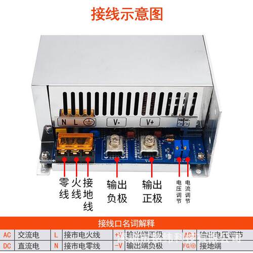 SZW大率开关电源MS-1功500W-12VM4V36V48V2220v转直MS-1500-流油