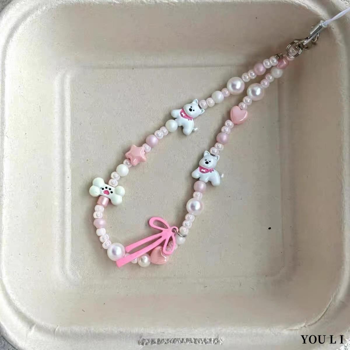 西高地手机链短款手腕挂绳相机挂饰高级感挂链原创链条珠串挂件