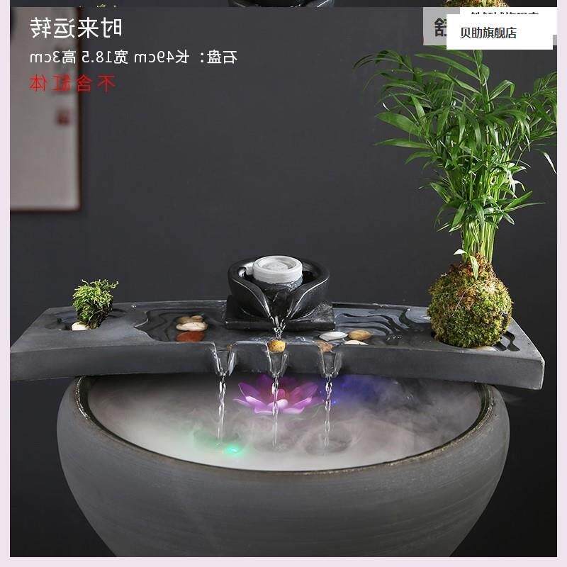 鱼缸水缸造景摆件水循环过滤增族氧饰流水摆陶瓷件装器过滤流水器
