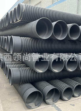 dn300200塑排水改造大口hdpe波纹管聚乙烯联塑料径管污水农村双壁