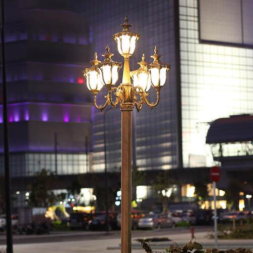 路灯户外防水欧式复古led景观灯室外庭院花园小区别墅园林高杆灯