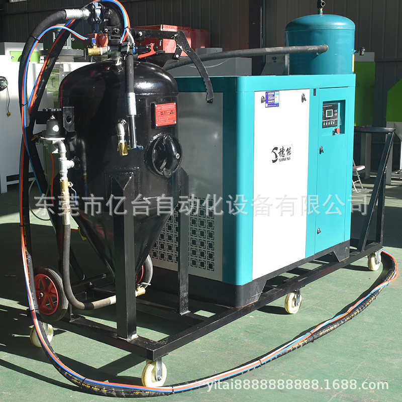 【工厂】石材纹理船舶去油漆工程车翻新除锈移动开放式喷砂机