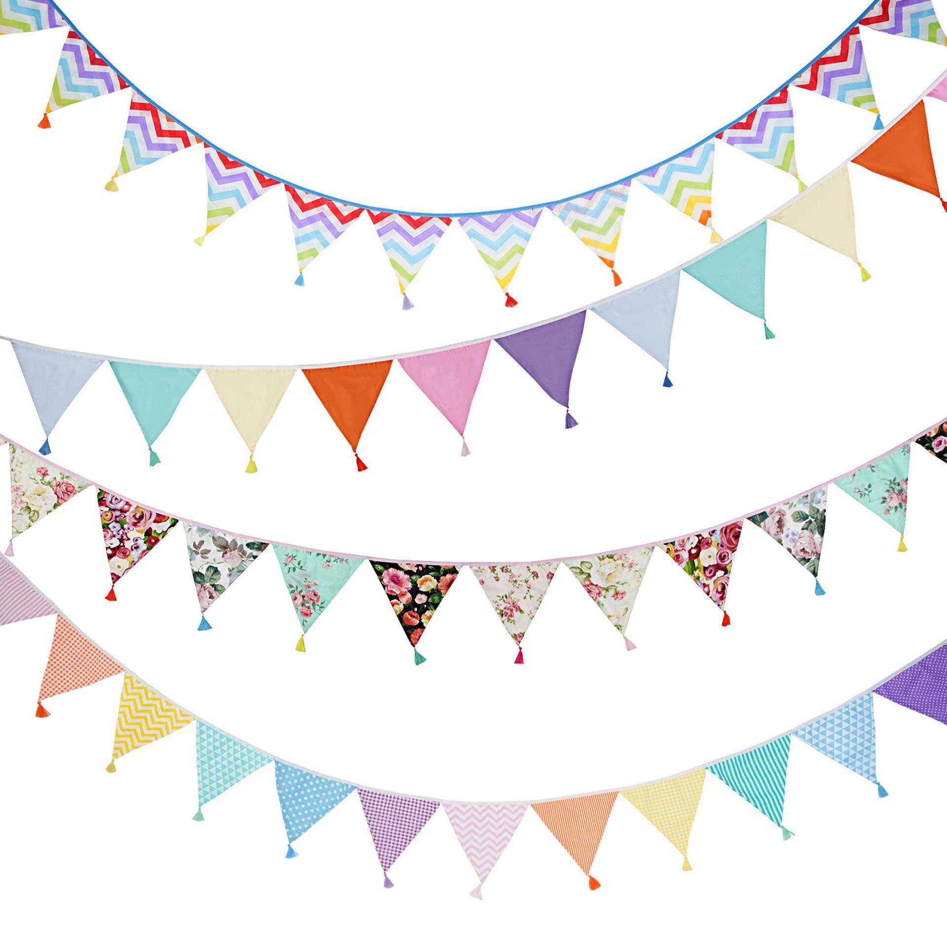 ins北欧风棉布流苏三角串旗帐篷旗拍照背景串旗婚庆幼儿园挂旗