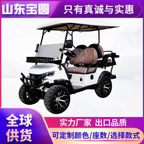 高尔夫球车游览车4座电动巡逻车看房接待机场校园景区电动观光车