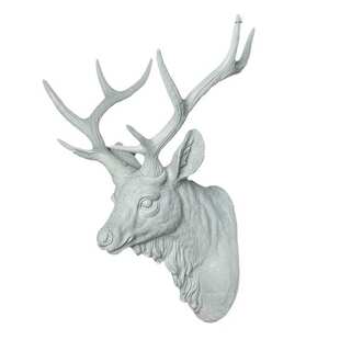 北欧创意招财树脂动物唇鹿头背景墙面玄关壁挂家居装饰工艺品挂件