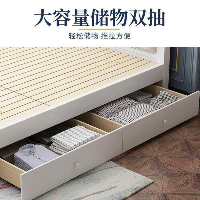 式实GDN木床田风园简约1.8米主卧双人出床租屋储物公主1.欧2米单