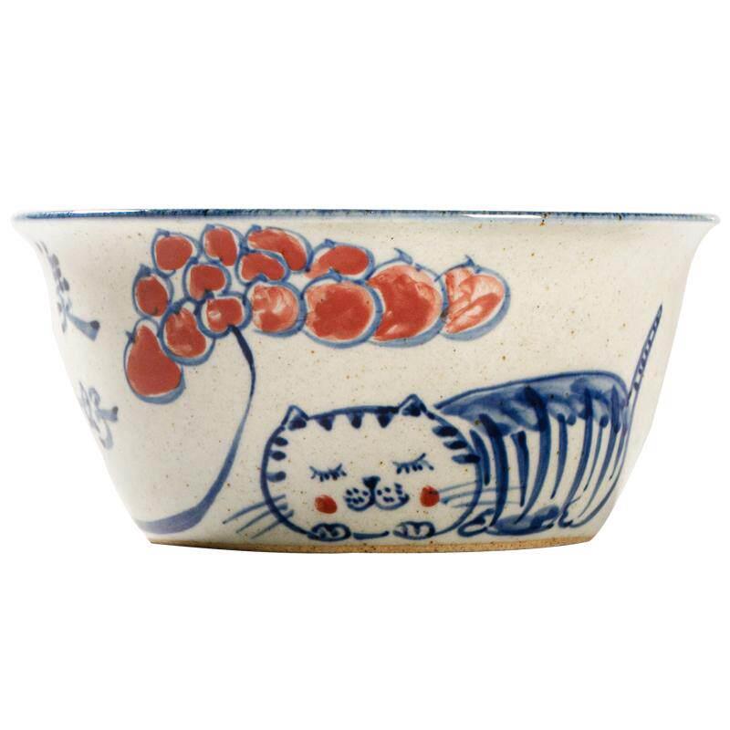 景德镇陶瓷碗家用釉下彩手绘青花饭碗汤碗中式覆古餐具米饭碗小碗