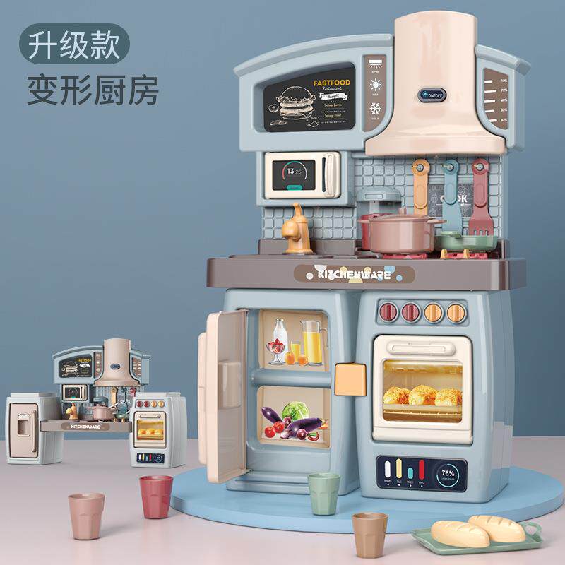 跨境微缩食玩过家家厨房玩具套装仿真会做饭小女孩餐厨具食物玩具
