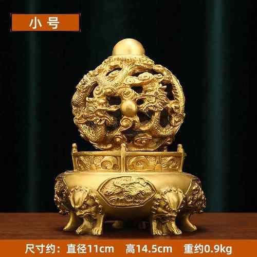 高档 铜九转坤鼎摆件九龙乾鼎家全居装饰店铺开业乔迁家居装饰工