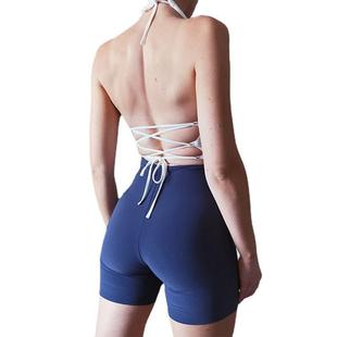 halter with vest Womens wrap solid color sleeveless strap