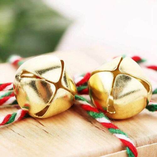 100 Pieces Jingle Bells 15mm Metal Jingle Bells Mini Craft