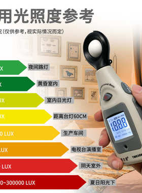 泰克曼TM830M数字照度计光照计高精度亮度计光度计手持照度测量仪