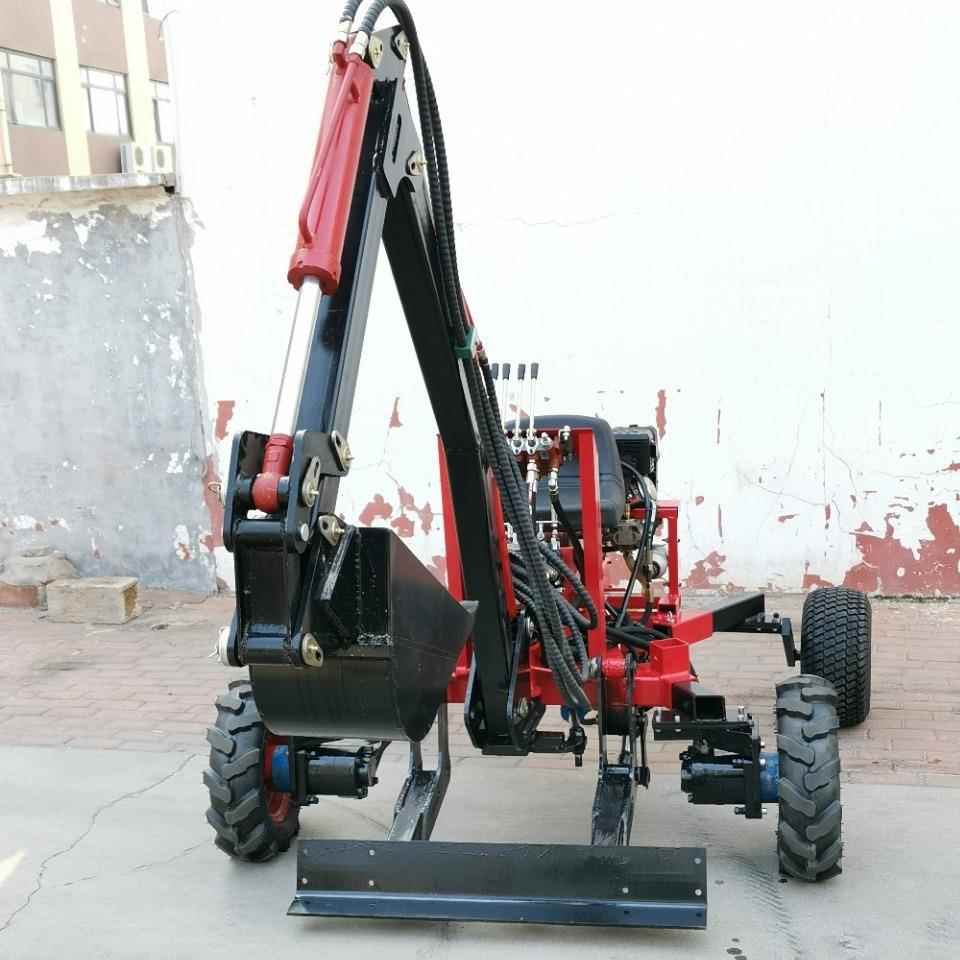 可漂移的轮式挖机外贸EPA汽油机9和15马力可选5吨挖力