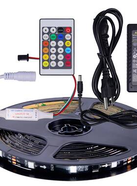 5米WS281130灯滴胶幻彩灯带+24键幻彩控制器+12V3A电源套装