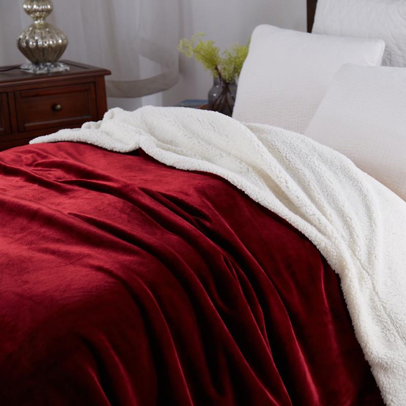 小毛保暖盖厚单人学生宿舍毛毯被子冬季双层加厚腿毯子午睡
