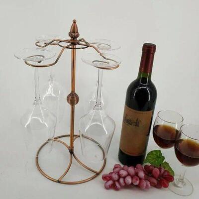 Storage Stand Portable Wine Glass Cup Holder Countertop