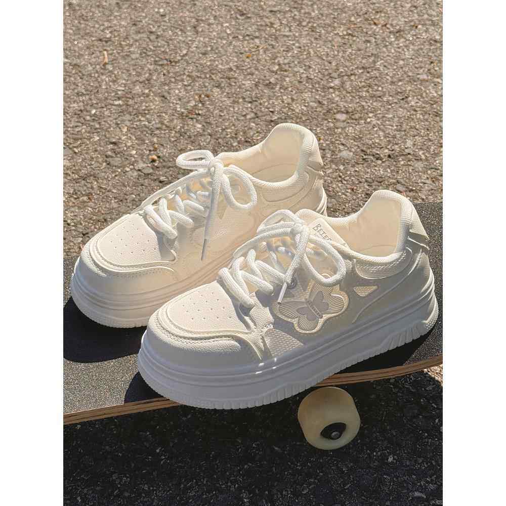 女款厚底增高休闲板鞋春夏小白鞋女2026新款女鞋女百搭配裙子运动