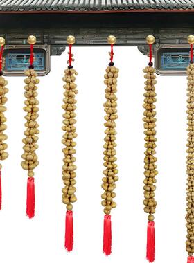 纯天然小葫芦串福禄挂件红绳编织家居客厅玄关卧室办公室装饰壁挂