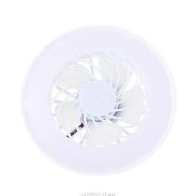 2-in-1 Fan with LED Lamp E27 Adjustable Ceiling Fan for
