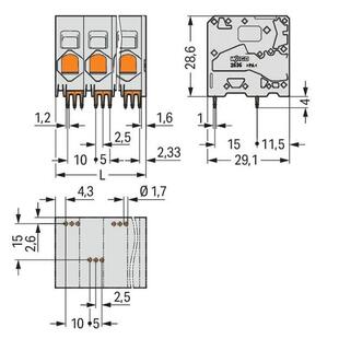 020 万可接线端子PCB 000 1103 wago2636 接线端子 型号