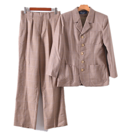 复古英伦风vintage精纺羊毛，千鸟格短外套长裤，套装两件套秋冬女装