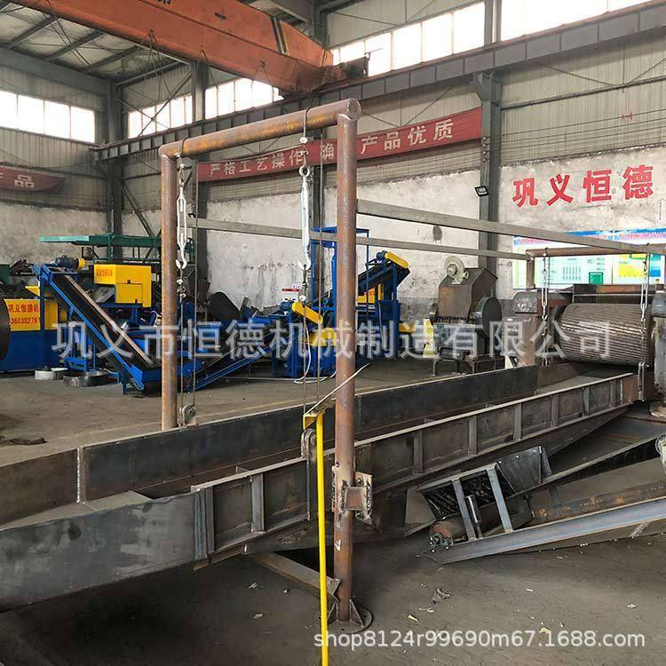 跑道建设用整套废旧轮胎胶粉设备大口径橡胶粉碎破胶机