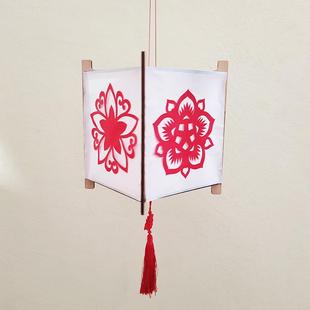 艺花剪纸轴对称窗花五角形折叠手工镂空宣纸成品红纸传统手工艺