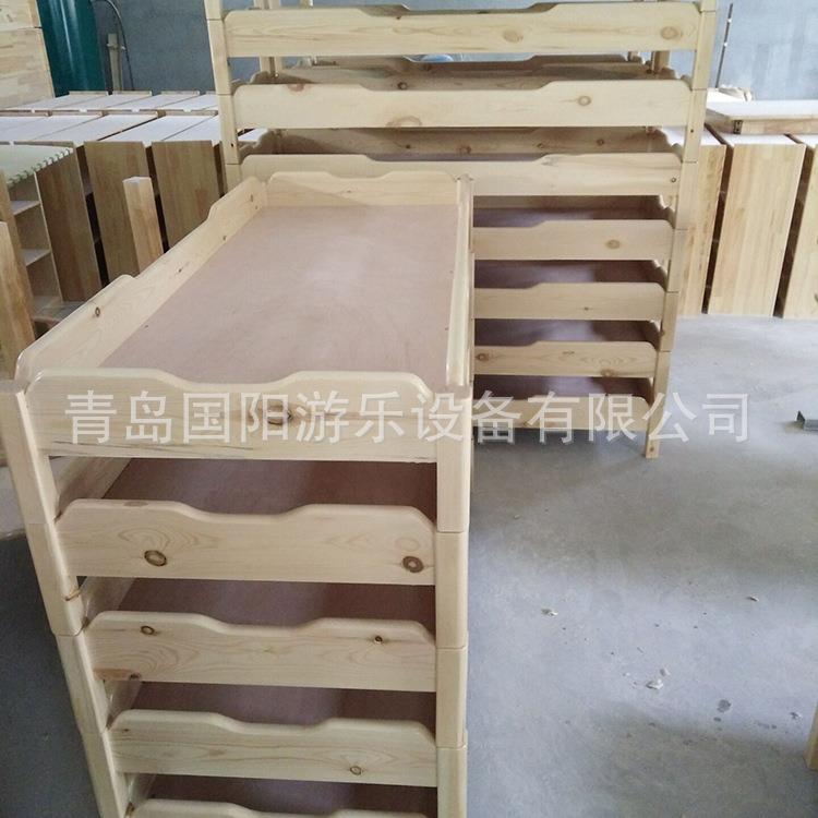 青岛实木床宿舍职工公寓床员工上下铺松木架子床学生高低床