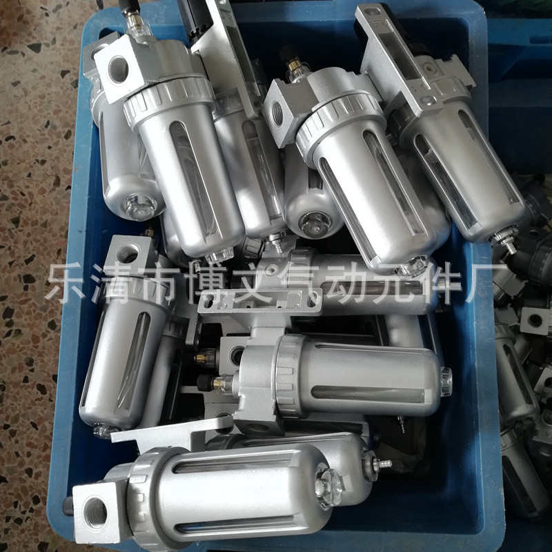 气动高压空压机空气过滤器总成二联件SFC-200/300/400油水分离器