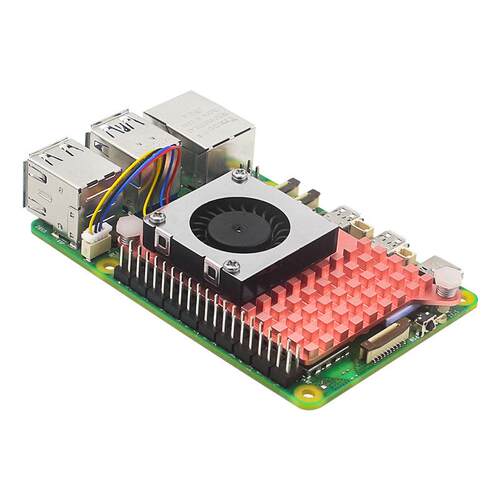 树莓派Raspberry Pi 5调速涡轮静音散热风扇鼓风机纯铜散热片