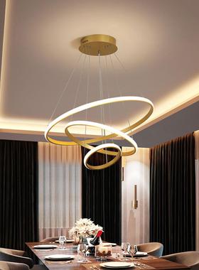 餐客厅13179吊灯现代复简约公寓厅理饭店环形挑空式楼梯L发ED灯具极简