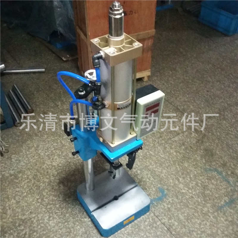 气动压机 双柱1吨小型台式气动压床 1T出力可调节高度行程