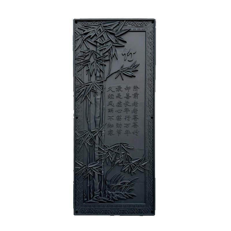 长方形梅兰竹菊PP树脂墙饰塑料装饰品彷古壁挂院墙背景墙中式挂件