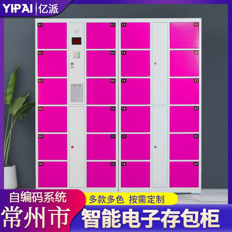 常州市工厂IC/ID/身份证刷卡智能储物柜超市密码条码电子存包柜