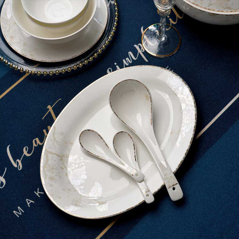 唐山骨质瓷餐具套装新中式碗碟盘套装米饭碗饭盘创意节日礼品印制,餐饮具,盘,淘宝优惠券,粉丝福利购,淘宝优惠卷