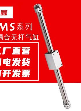 亚德客型磁耦合无杆气缸RMS10 16 20 25 32 40*100×200x300X400