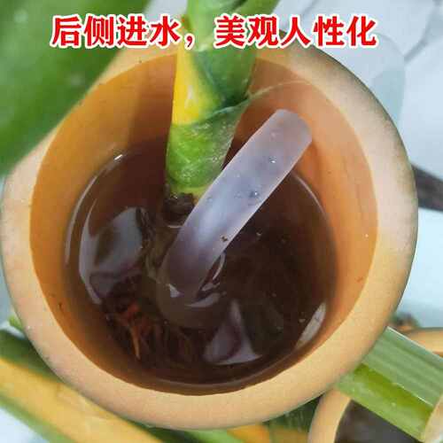 鱼缸水泵循环泵D款竹子流水摆件造景养鱼竹子增氧过滤器送水轮