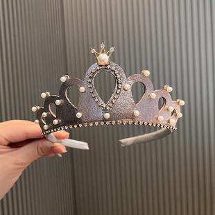 公主皇冠女孩周岁生日帽子头饰发箍儿童派对装 饰场景布置头箍女童