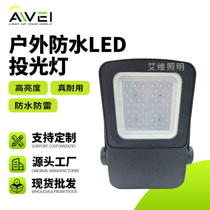 工厂投光灯铝制户外led公园景观杆灯支架体育馆球场灯具60w