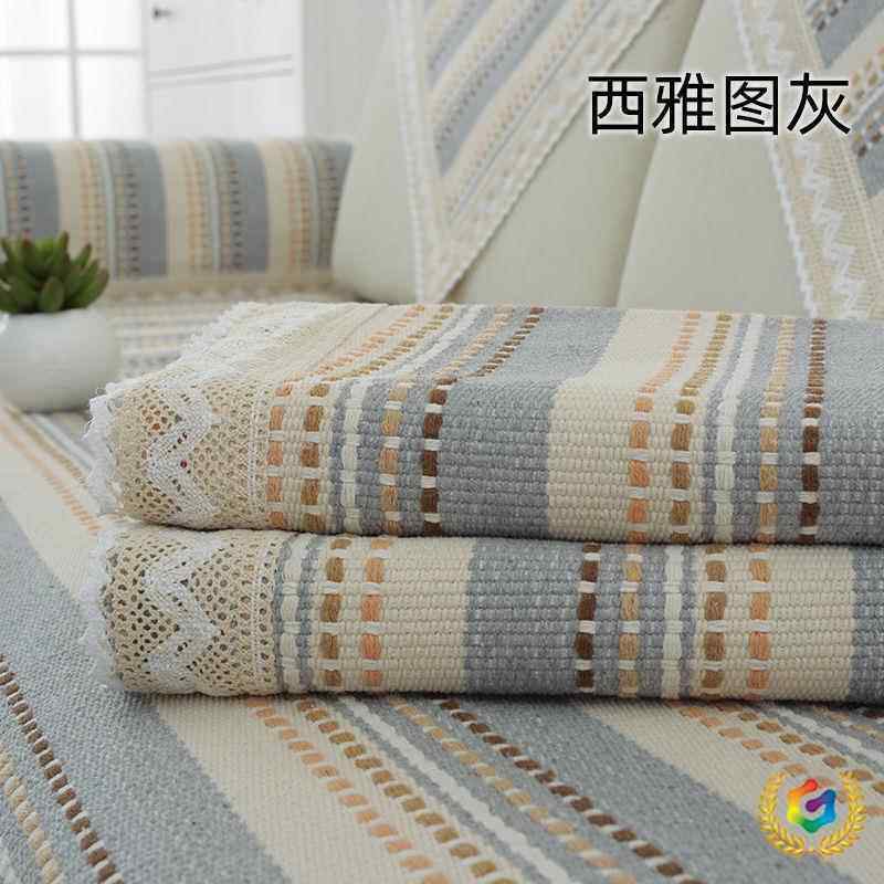 ?棉麻季沙发简F$px}$%p垫四季通用防静电棉防滑布沙发垫巾夏约厂